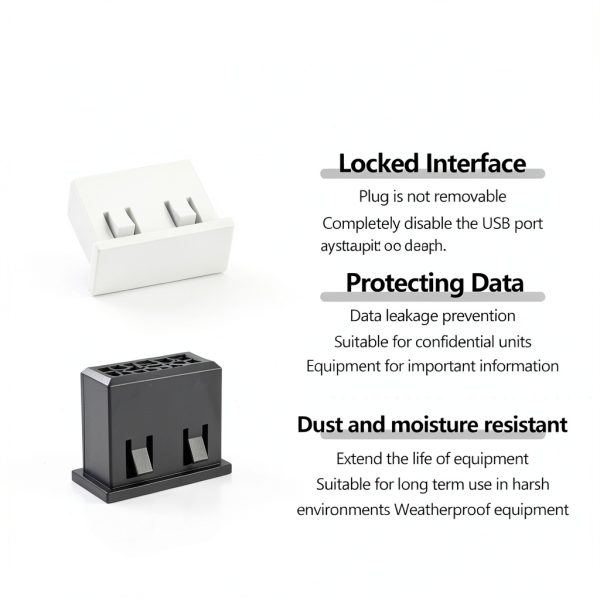 USB Security Lock Black Plastic-2