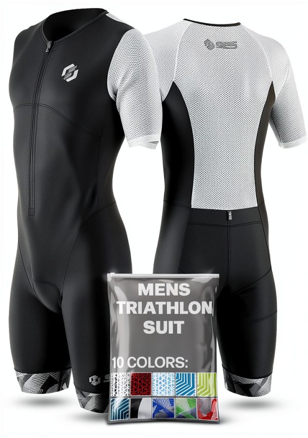 Mens Triathlon Suit SLS3 Black Polyester Cycling-0