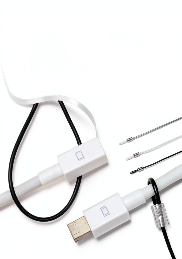 TetherTies USB Type C Cable Tethers Black 10 Pack-4