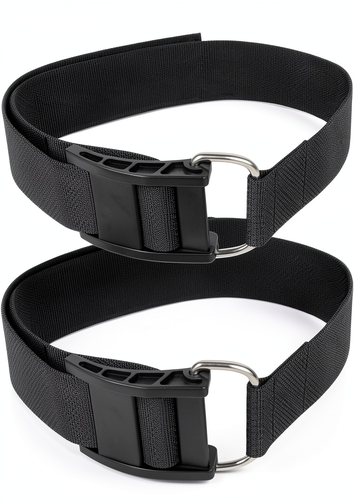 Scuba diving tank strap in use