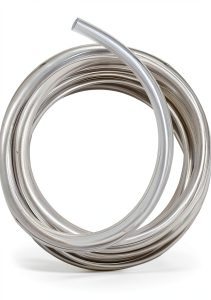 Clear Vinyl Tubing 1/2" ID × 5/8" OD -10 Ft 60PSI,Flexible Lightweight Plastic Tube, BPA Free Non-Toxic, Multipurpose Hybrid Reinforced Clear Tubing for Transfer Water Air Oil-0